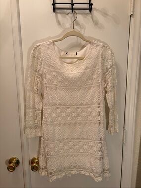Lace Overlay Ivory Boho Women
